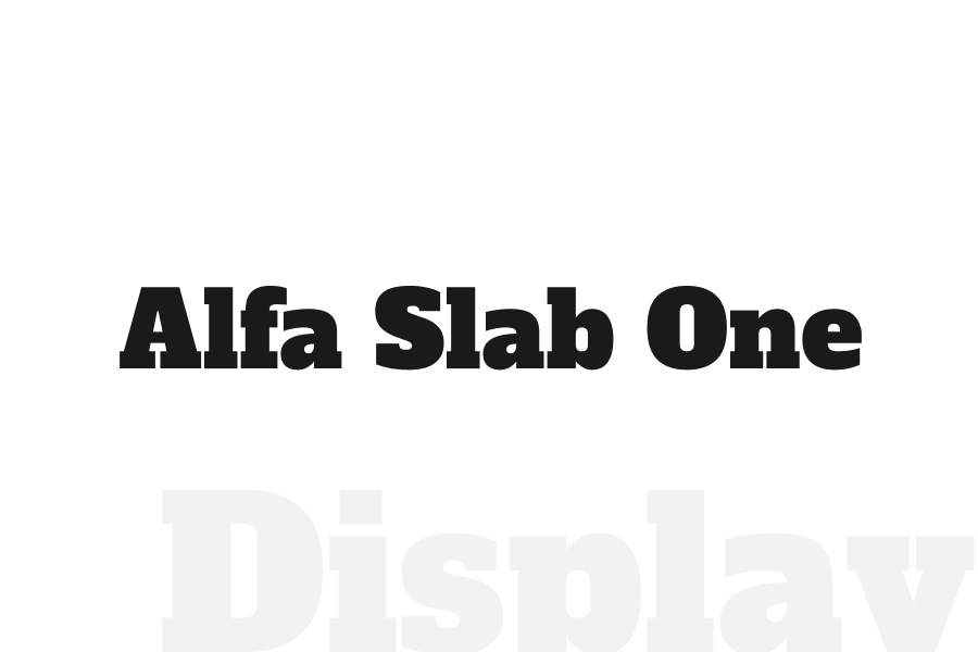 Alfa Slab One